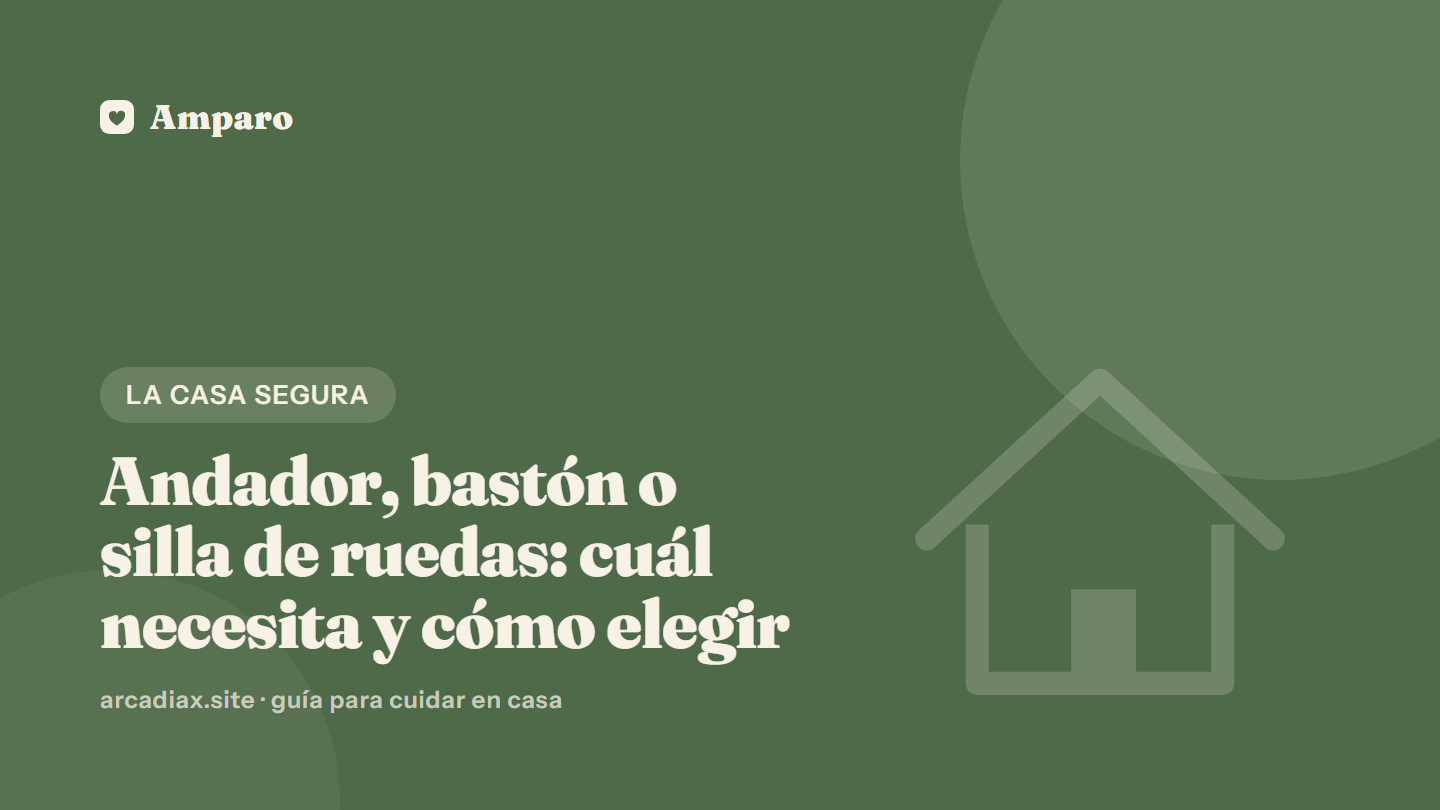Andador, bastón o silla de ruedas: cuál necesita y cómo elegir